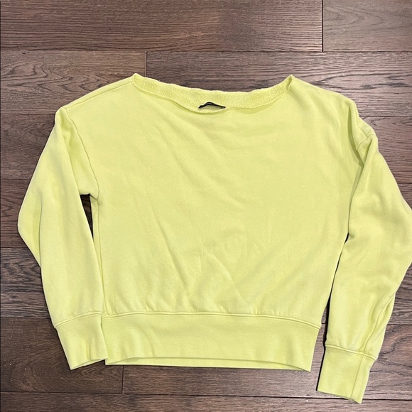 Carbon38 off shoulder neon Yellow Sweatshirt XS - Picture 4 of 4